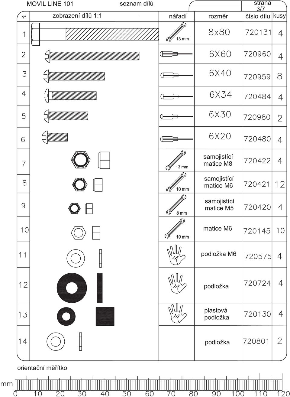 matice M6 samojistící matice M5 matice M6 podložka