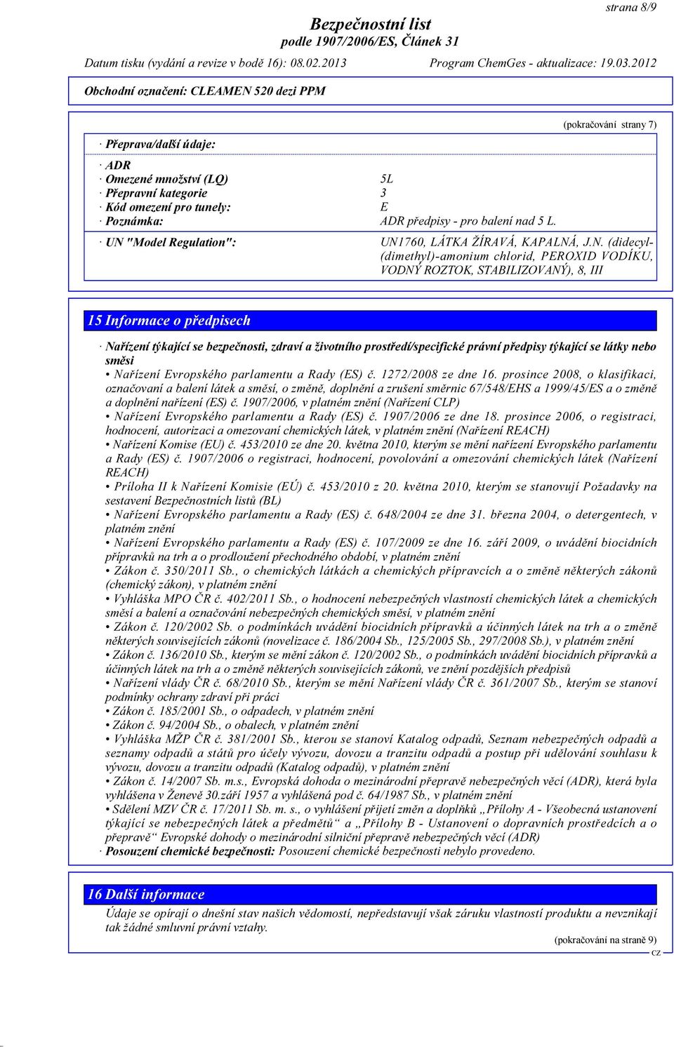 "Model Regulation": UN1