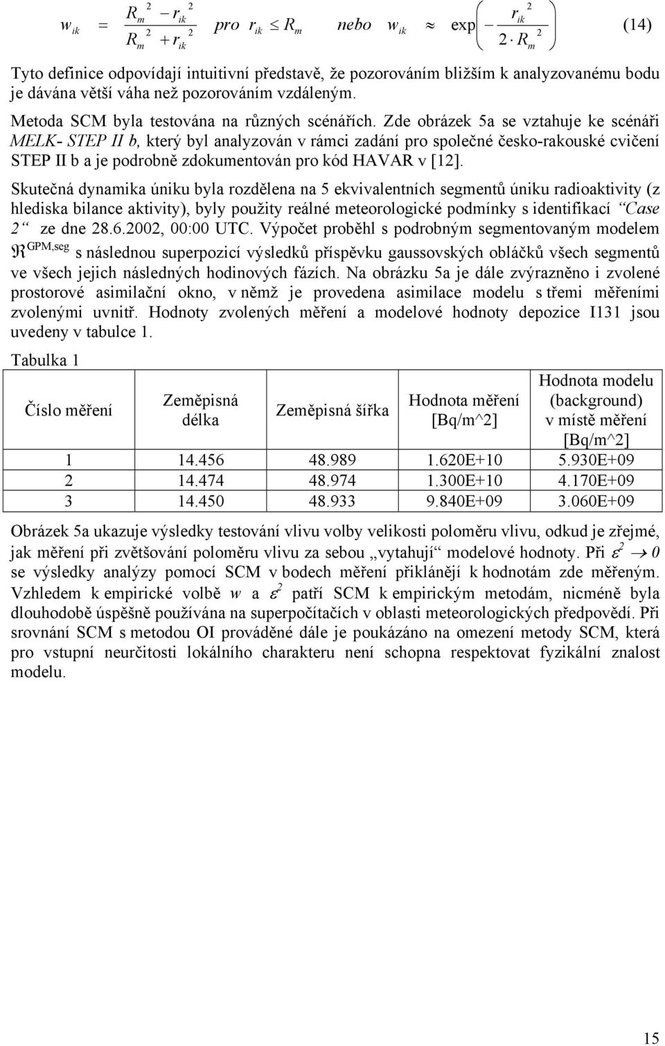 Zde obrázek 5a se vztahuje ke scénáři MELK- STEP II b, který byl analyzován v rámci zadání pro společné česko-rakouské cvičení STEP II b a je podrobně zdokumentován pro kód HAVAR v [12].