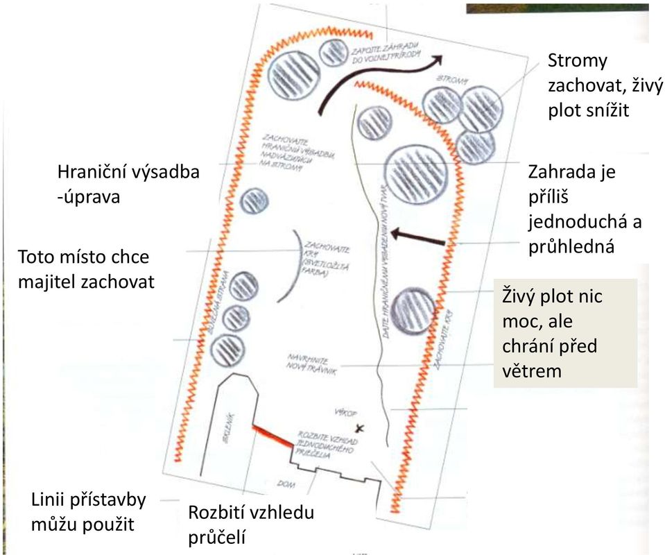 příliš jednoduchá a průhledná Živý plot nic moc, ale