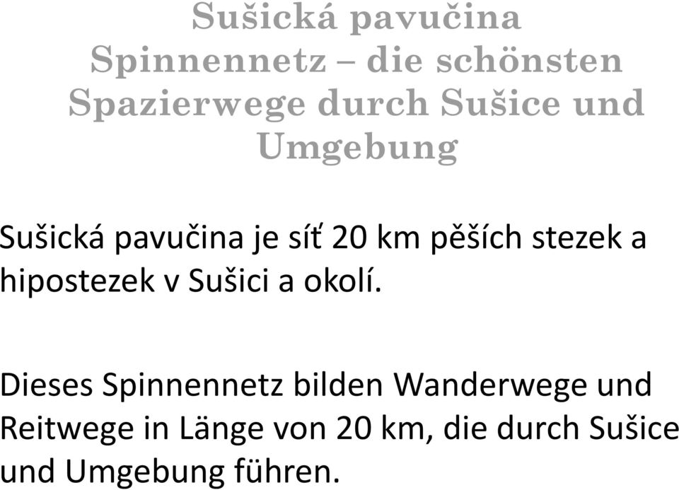 hipostezek v Sušici a okolí.