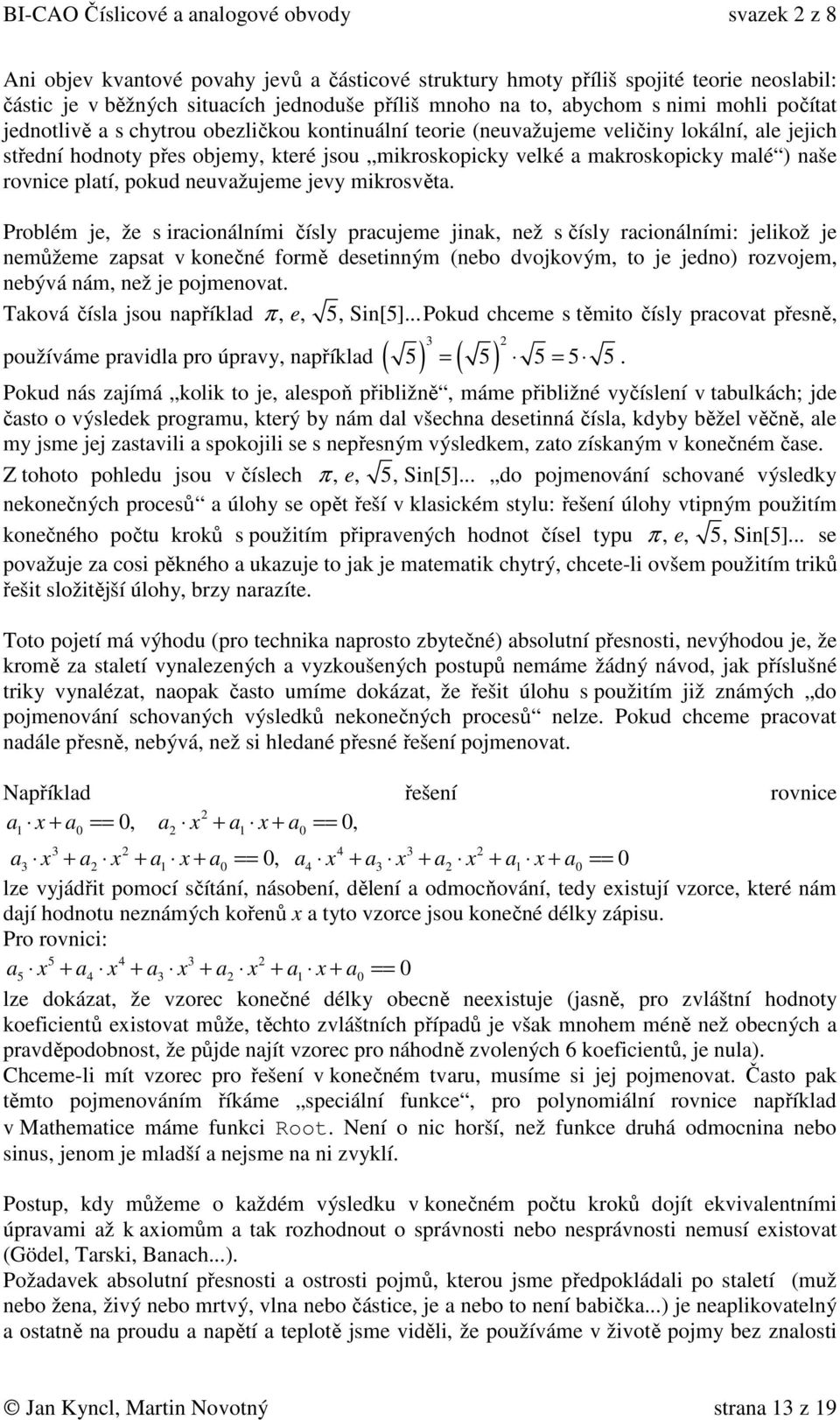 Číslicové a analogové obvody - PDF Free Download