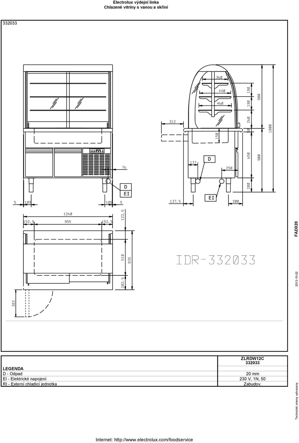 230 V, 1N, 50 RI -