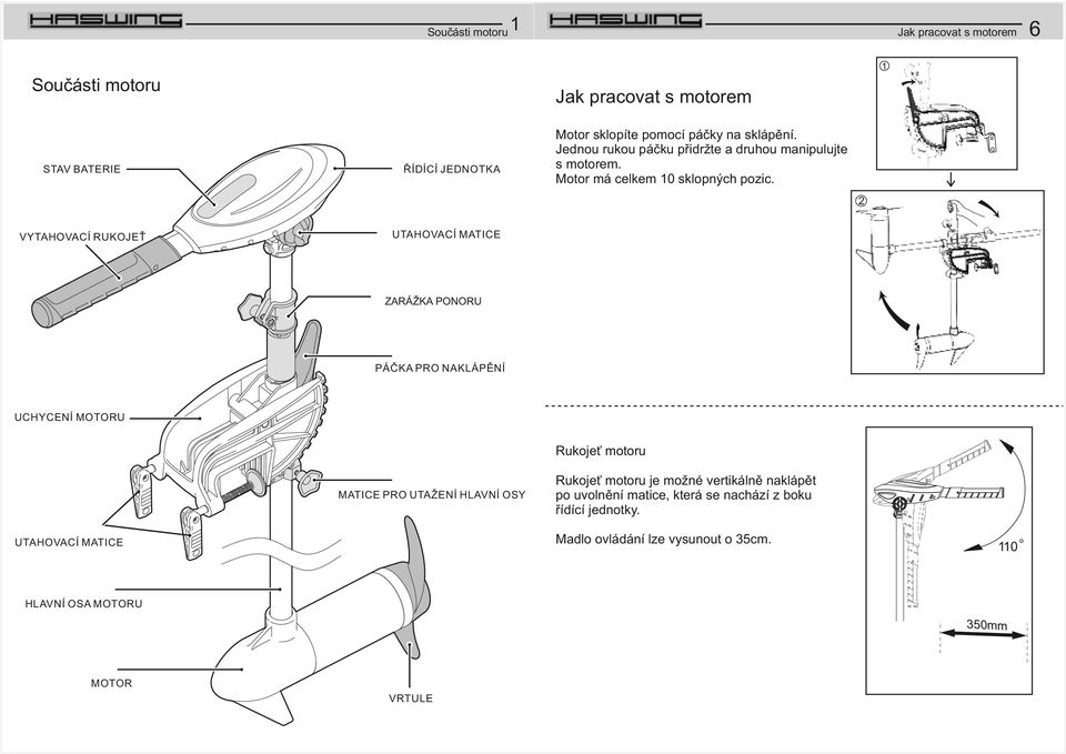 2 VYTAHOVACÍ RUKOJEŤ UTAHOVACÍ MATICE ZARÁŽKA PONORU PÁČKA PRO NAKLÁPĚNÍ UCHYCENÍ MOTORU Rukojeť motoru MATICE PRO UTAŽENÍ HLAVNÍ OSY Rukojeť