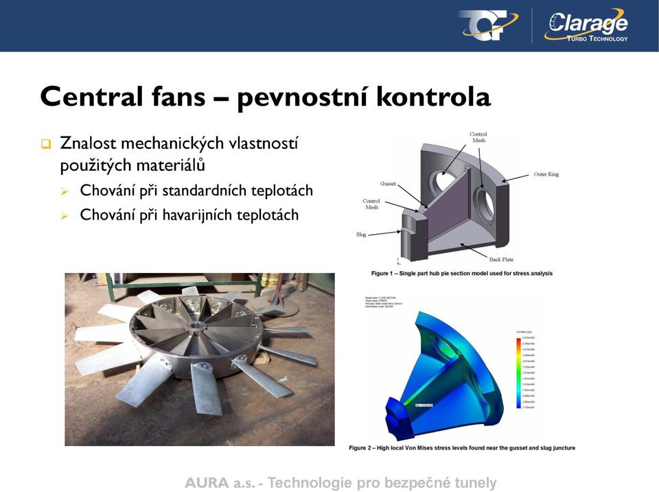 použitých materiálů Chování při