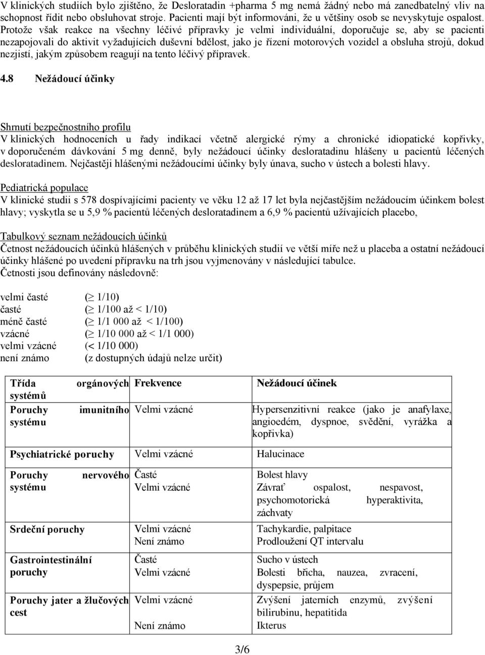 Protože však reakce na všechny léčivé přípravky je velmi individuální, doporučuje se, aby se pacienti nezapojovali do aktivit vyžadujících duševní bdělost, jako je řízení motorových vozidel a obsluha