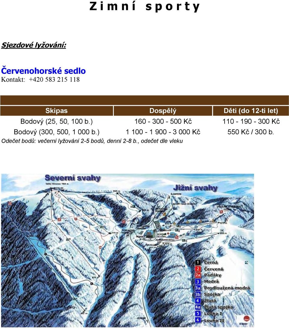 ) 160-300 - 500 Kč 110-190 - 300 Kč Bodový (300, 500, 1 000 b.