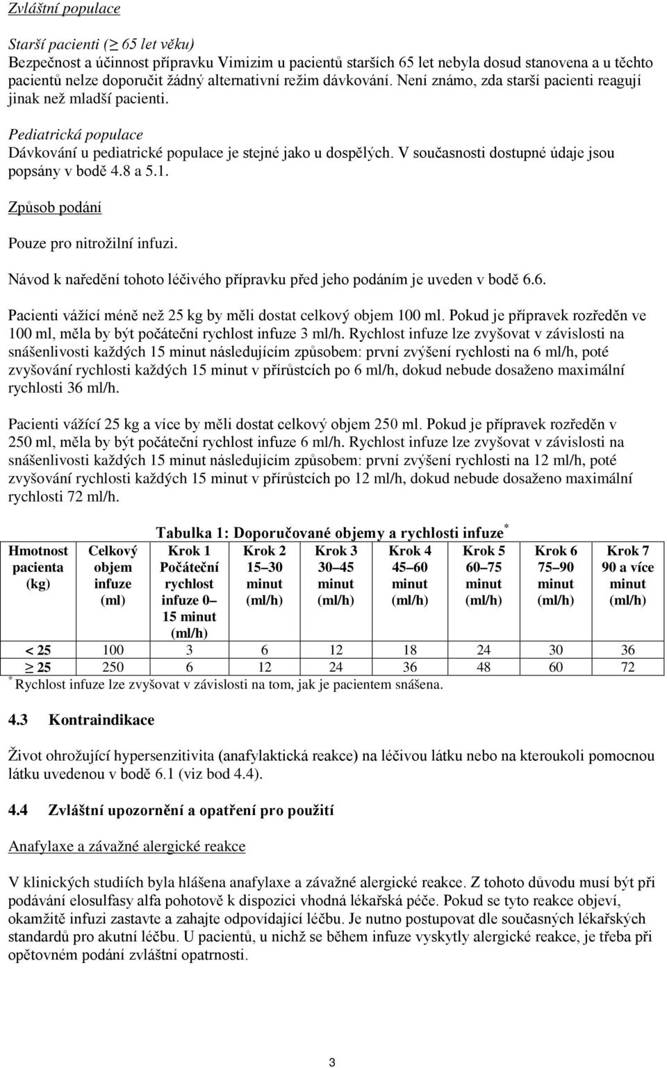 V současnosti dostupné údaje jsou popsány v bodě 4.8 a 5.1. Způsob podání Pouze pro nitrožilní infuzi. Návod k naředění tohoto léčivého přípravku před jeho podáním je uveden v bodě 6.