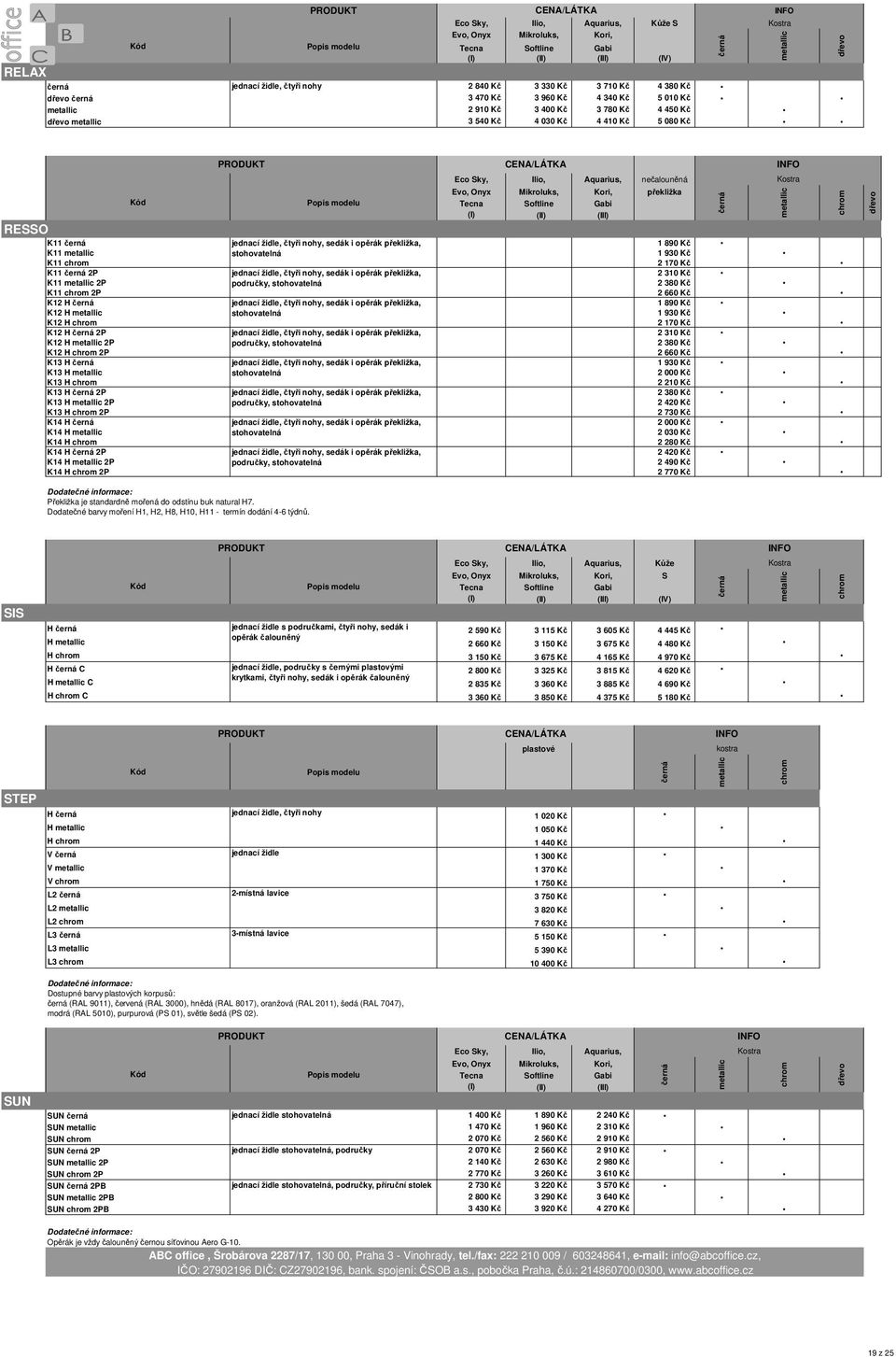 nohy, sedák i opěrák překližka, 2 310 Kč K11 2P područky, stohovatelná 2 380 Kč K11 2P 2 660 Kč K12 H jednací židle, čtyři nohy, sedák i opěrák překližka, 1 890 Kč K12 H stohovatelná 1 930 Kč K12 H 2