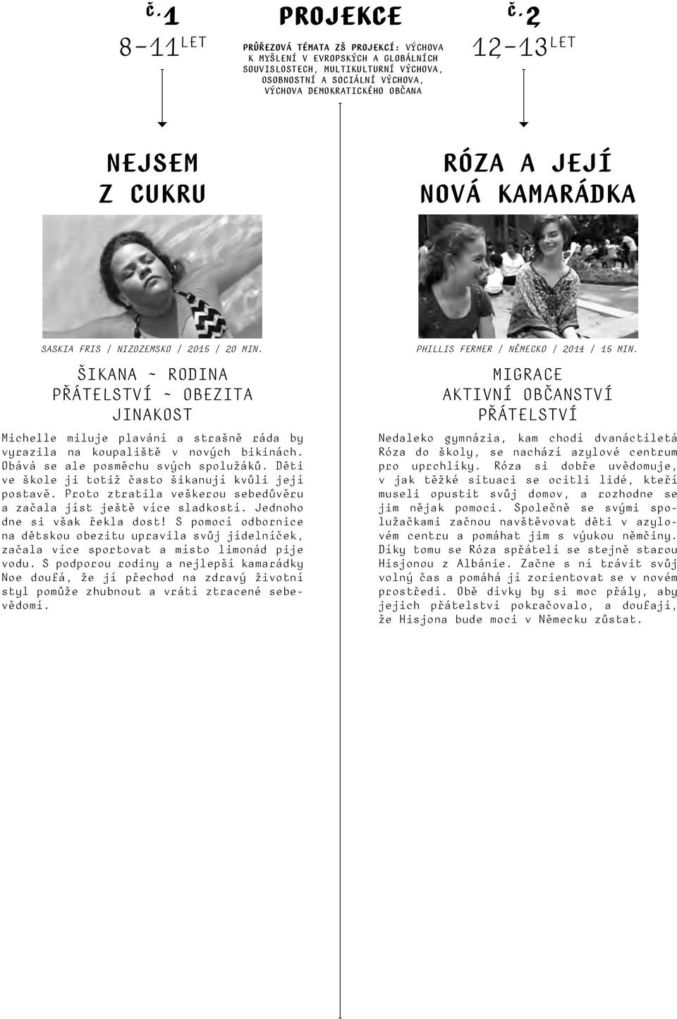 šikana ~ rodina přátelství ~ obezita jinakost Michelle miluje plavání a strašně ráda by vyrazila na koupaliště v nových bikinách. Obává se ale posměchu svých spolužáků.