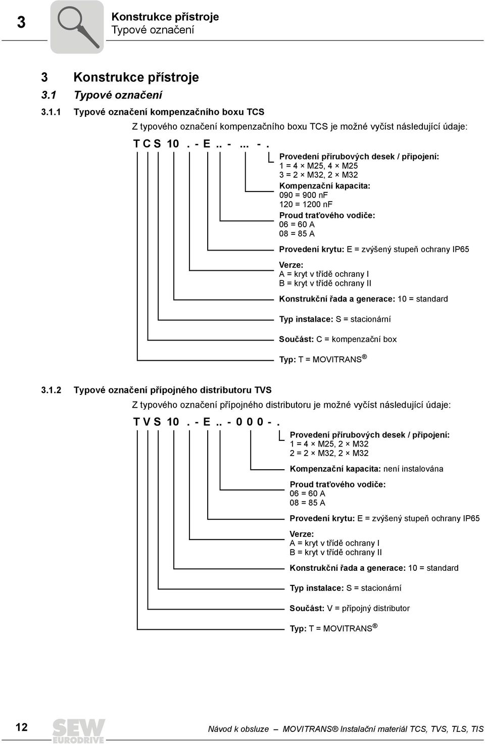 .. -. Provedení přírubových desek / připojení: 1 = 4 M25, 4 M25 3 = 2 M32, 2 M32 Kompenzační kapacita: 090 = 900 nf 120 = 1200 nf Proud traťového vodiče: 06 = 60 A 08 = 85 A Provedení krytu: E =