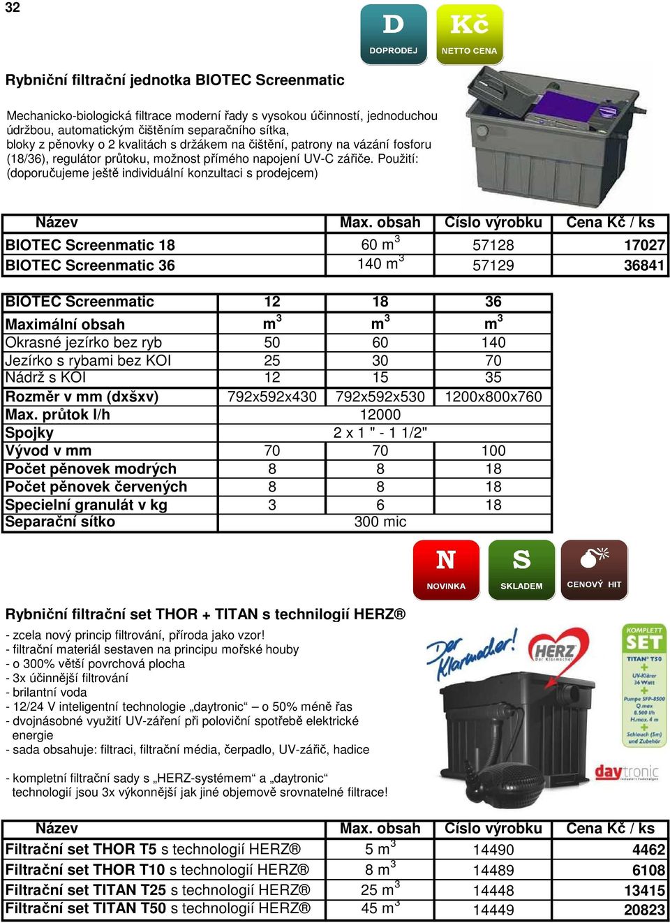 Použití: (doporučujeme ještě individuální konzultaci s prodejcem) BIOTEC Screenmatic 18 60 m 3 57128 17027 BIOTEC Screenmatic 36 140 m 3 57129 36841 BIOTEC Screenmatic 12 18 36 Maximální obsah m 3 m