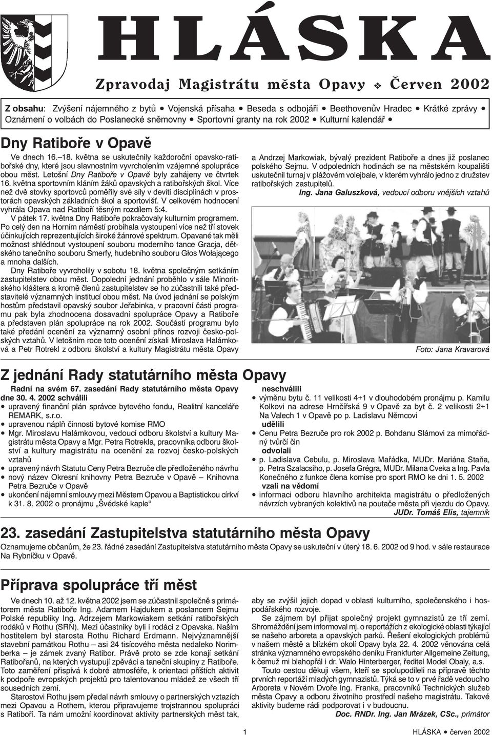 Zpravodaj Magistrátu města Opavy Červen PDF Stažení zdarma