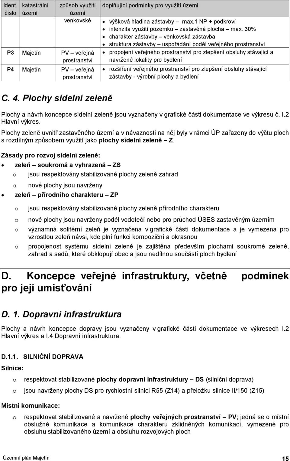 30% charakter zástavby venkvská zástavba struktura zástavby uspřádání pdél veřejnéh prstranství prpjení veřejnéh prstranství pr zlepšení bsluhy stávající a navržené lkality pr bydlení rzšíření