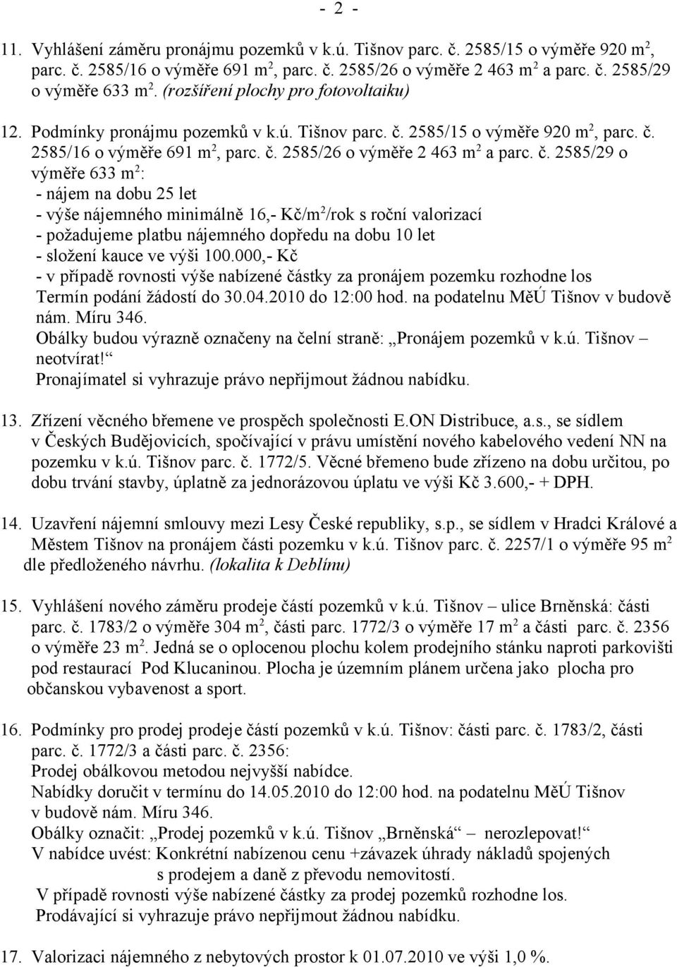 2585/15 o výměře 920 m 2, parc. č.