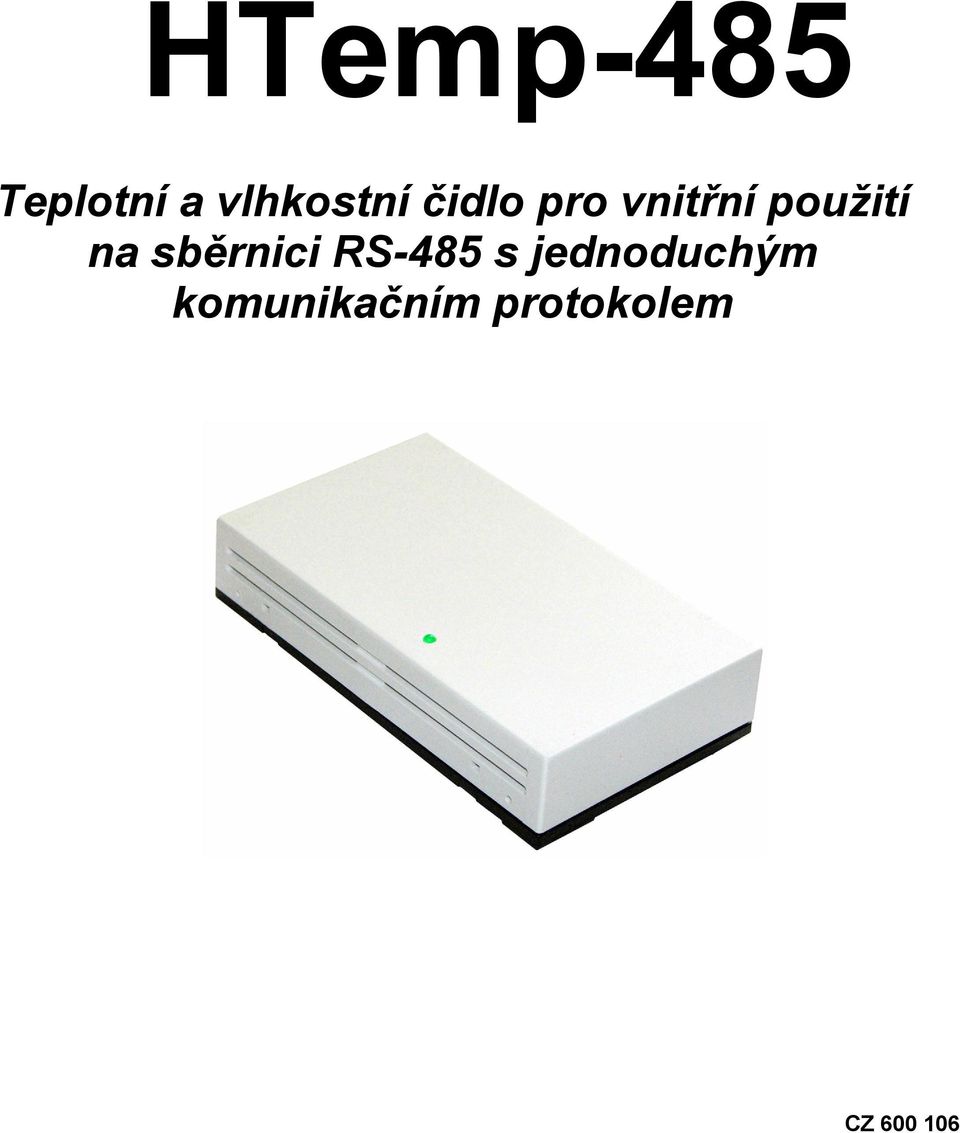 sběrnici RS-485 s jednoduchým