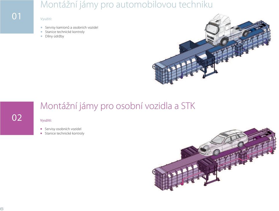 kontroly Dílny údržby 02 Montážní jámy pro osobní vozidla