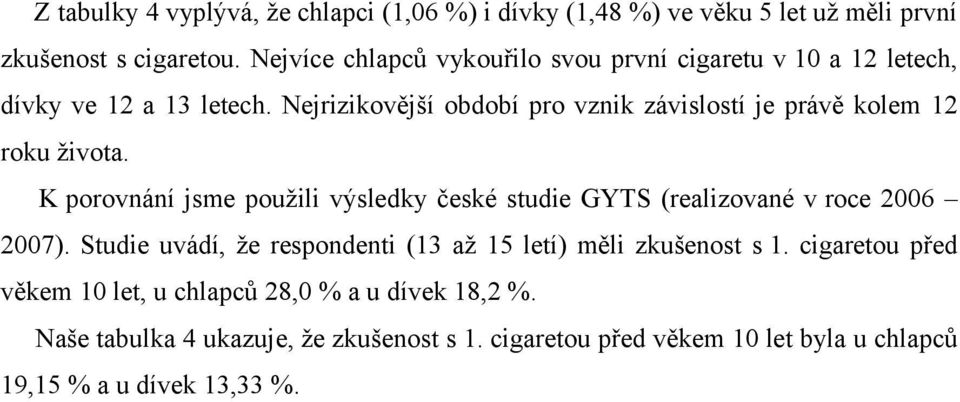 Nejrizikovější období pro vznik závislostí je právě kolem 12 roku života.