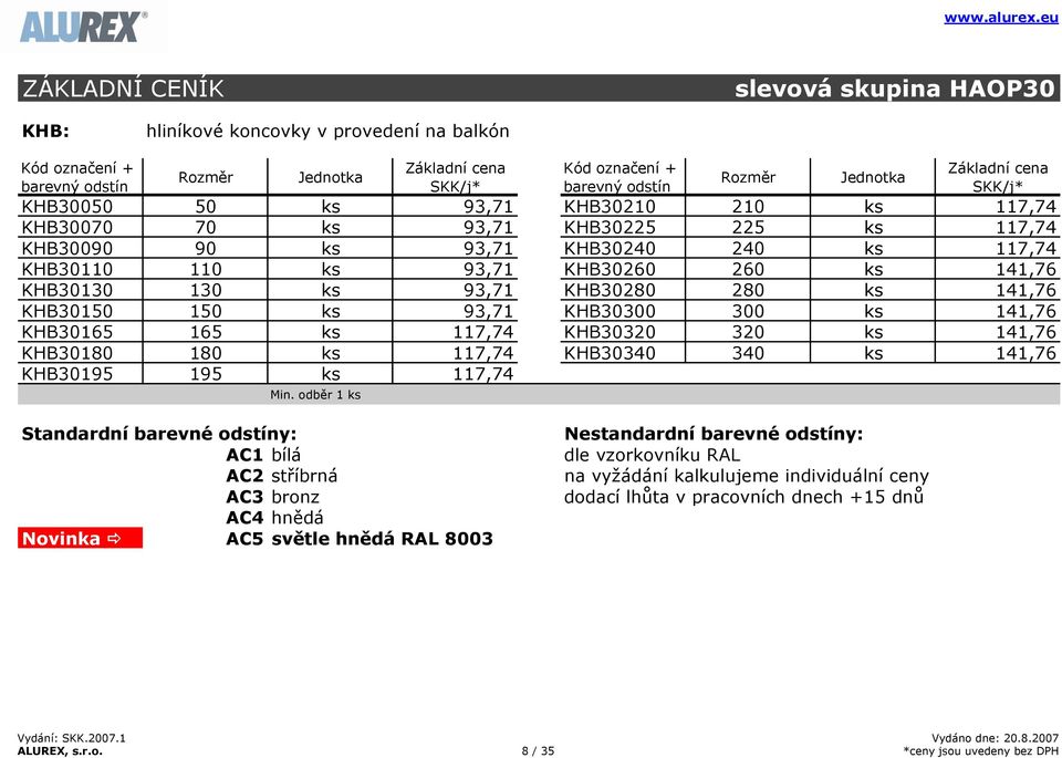 141,76 KHB30180 180 ks 117,74 KHB30340 340 ks 141,76 KHB30195 195 ks 117,74 Min.