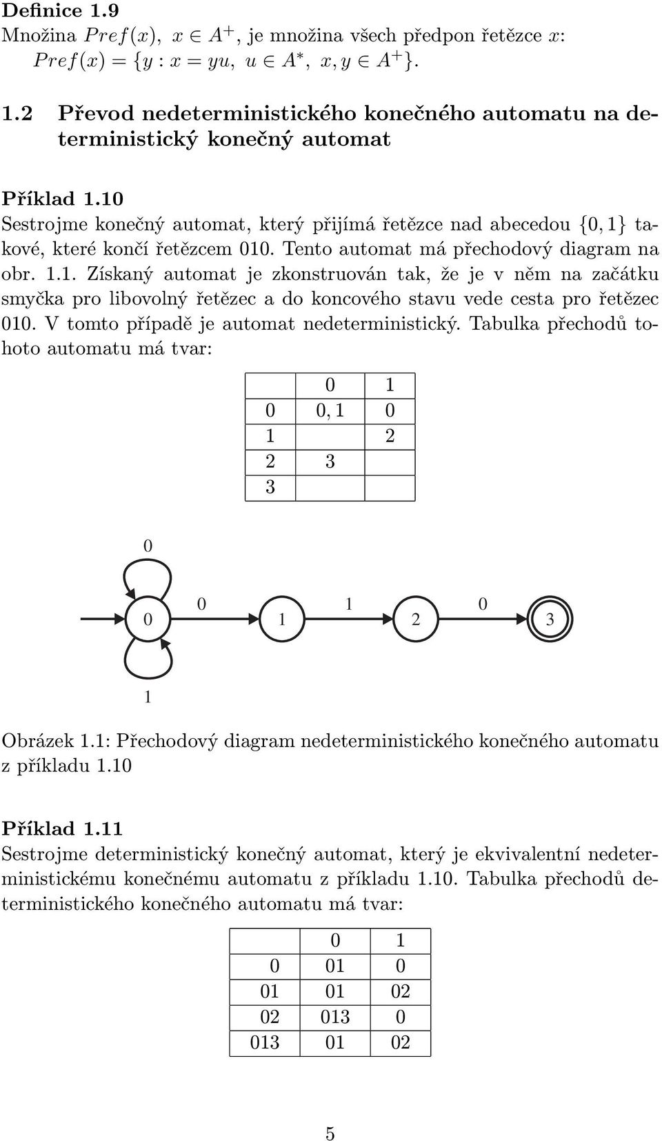 ..získnýutomtjezkonstruovántk,žejevněmnzčátku smyčk pro liovolný řetězec do koncového stvu vede cest pro řetězec. V tomto přípdě je utomt nedeterministický.