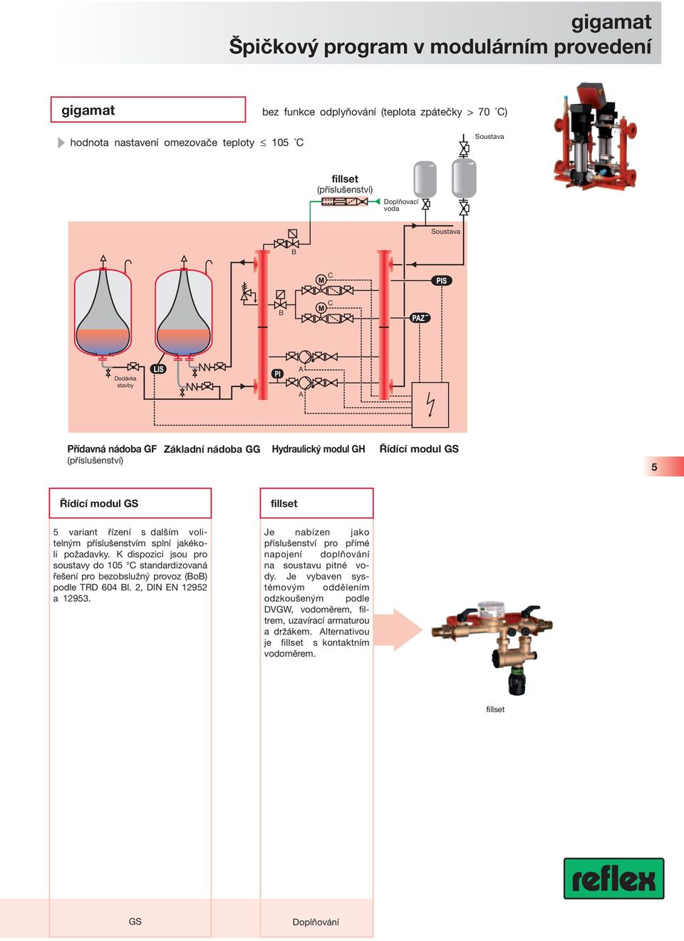 jakékoli požadavky. K dispozici jsou pro soustavy do 105 C standardizovaná řešení pro bezobslužný provoz (BoB) podle TRD 604 Bl. 2, DIN EN 12952 a 12953.