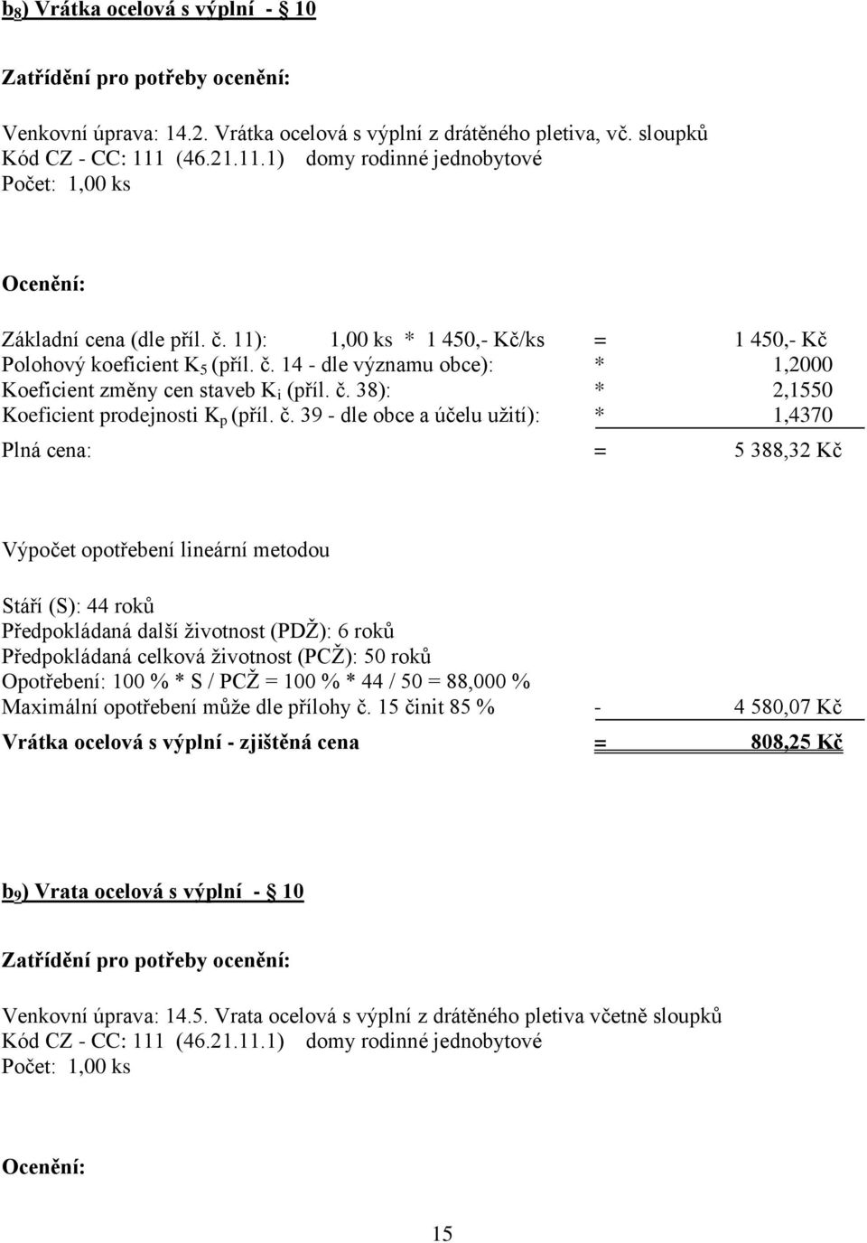 č. 38): * 2,1550 Koeficient prodejnosti K p (příl. č.