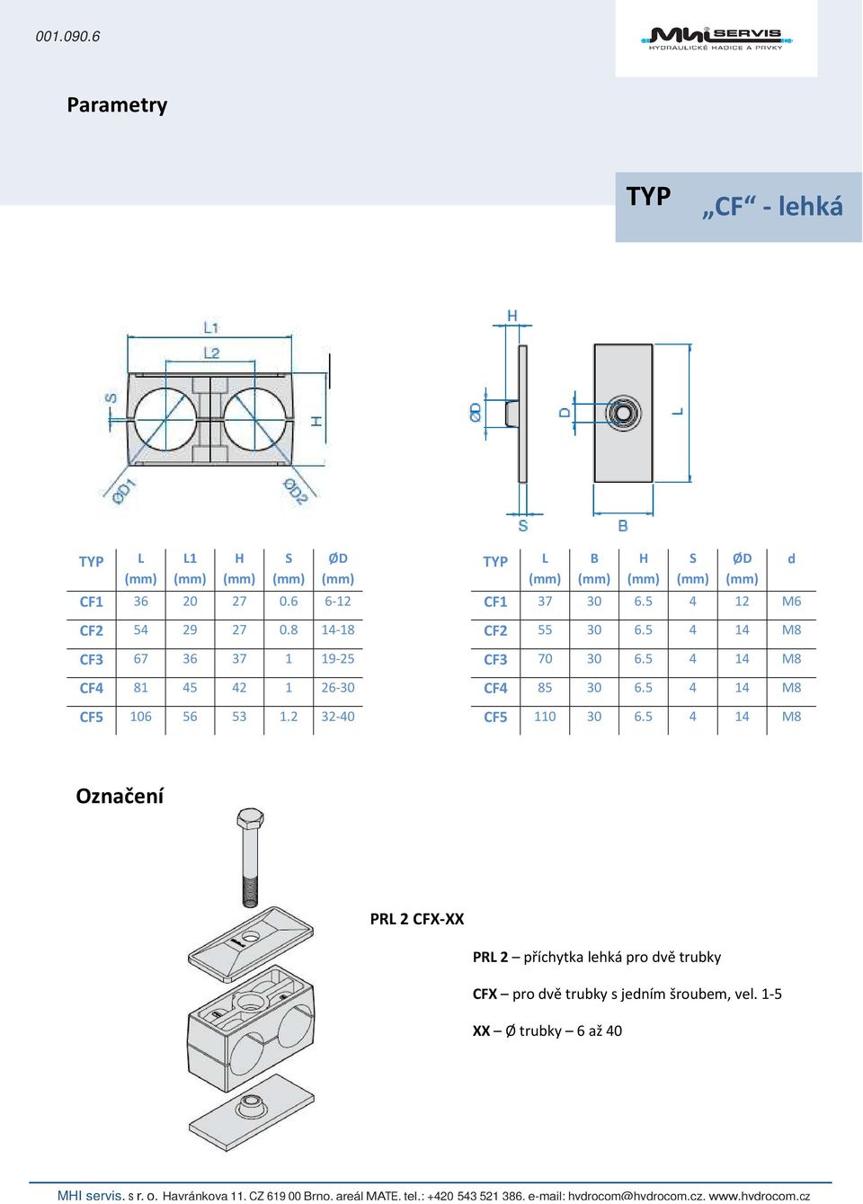 5 4 12 M6 CF2 55 30 6.5 4 14 M8 CF3 70 30 6.5 4 14 M8 CF4 85 30 6.5 4 14 M8 CF5 110 30 6.