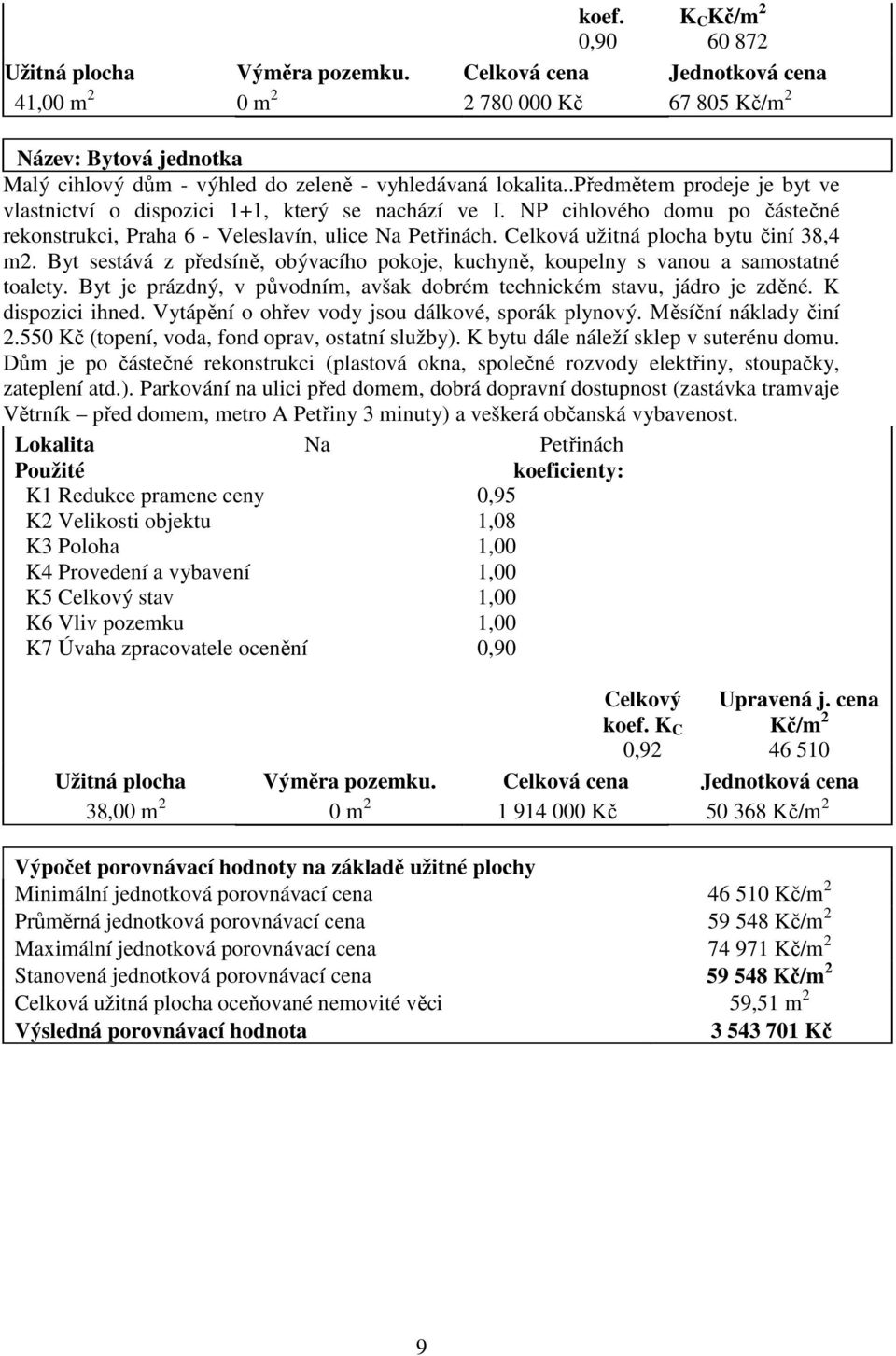 .předmětem prodeje je byt ve vlastnictví o dispozici 1+1, který se nachází ve I. NP cihlového domu po částečné rekonstrukci, Praha 6 - Veleslavín, ulice Na Petřinách.