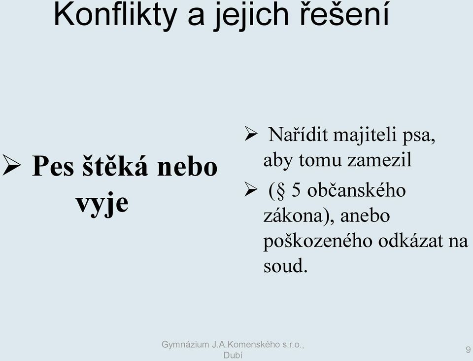 zamezil ( 5 občanského