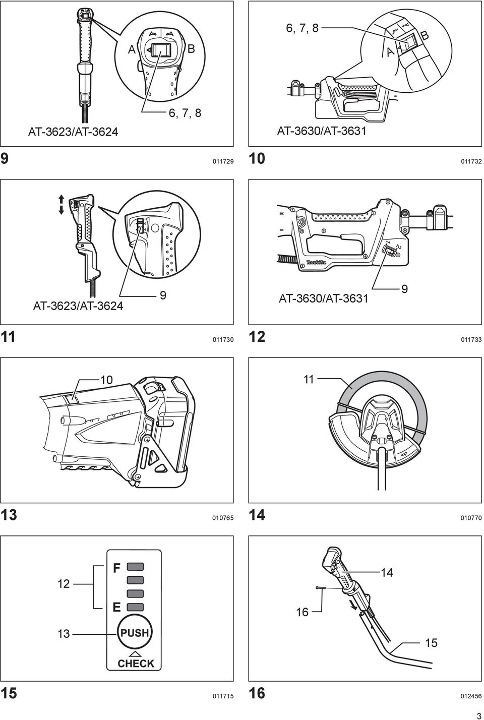 AT-3623/AT-3624 9 AT-3630/AT-3631 9 11 011730 12