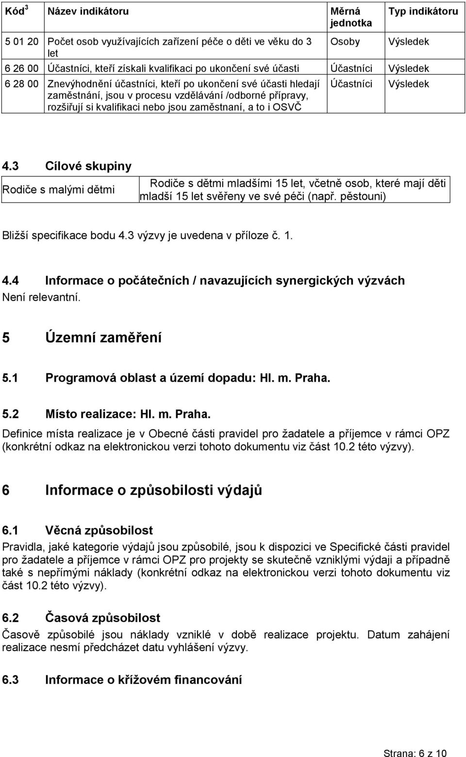 a to i OSVČ Účastníci Výsledek 4.3 Cílové skupiny Rodiče s malými dětmi Rodiče s dětmi mladšími 15 let, včetně osob, které mají děti mladší 15 let svěřeny ve své péči (např.