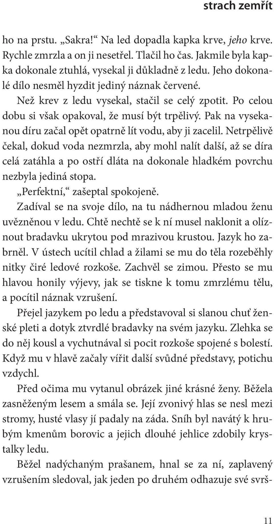 Pak na vysekanou díru začal opět opatrně lít vodu, aby ji zacelil.