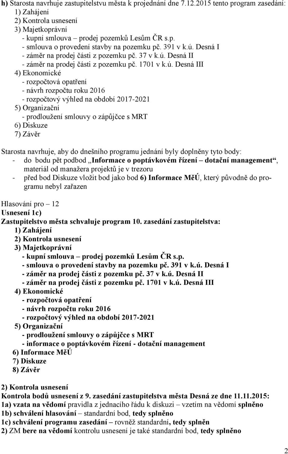 Desná I - záměr na prodej části z pozemku pč. 37 v k.ú.