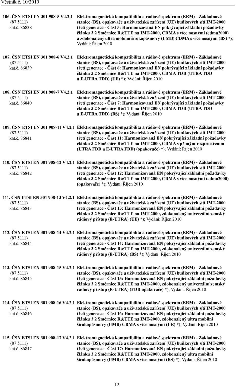 86839 108. ČSN ETSI EN 301 908-7 V4.2.1 (87 5111) kat.č.