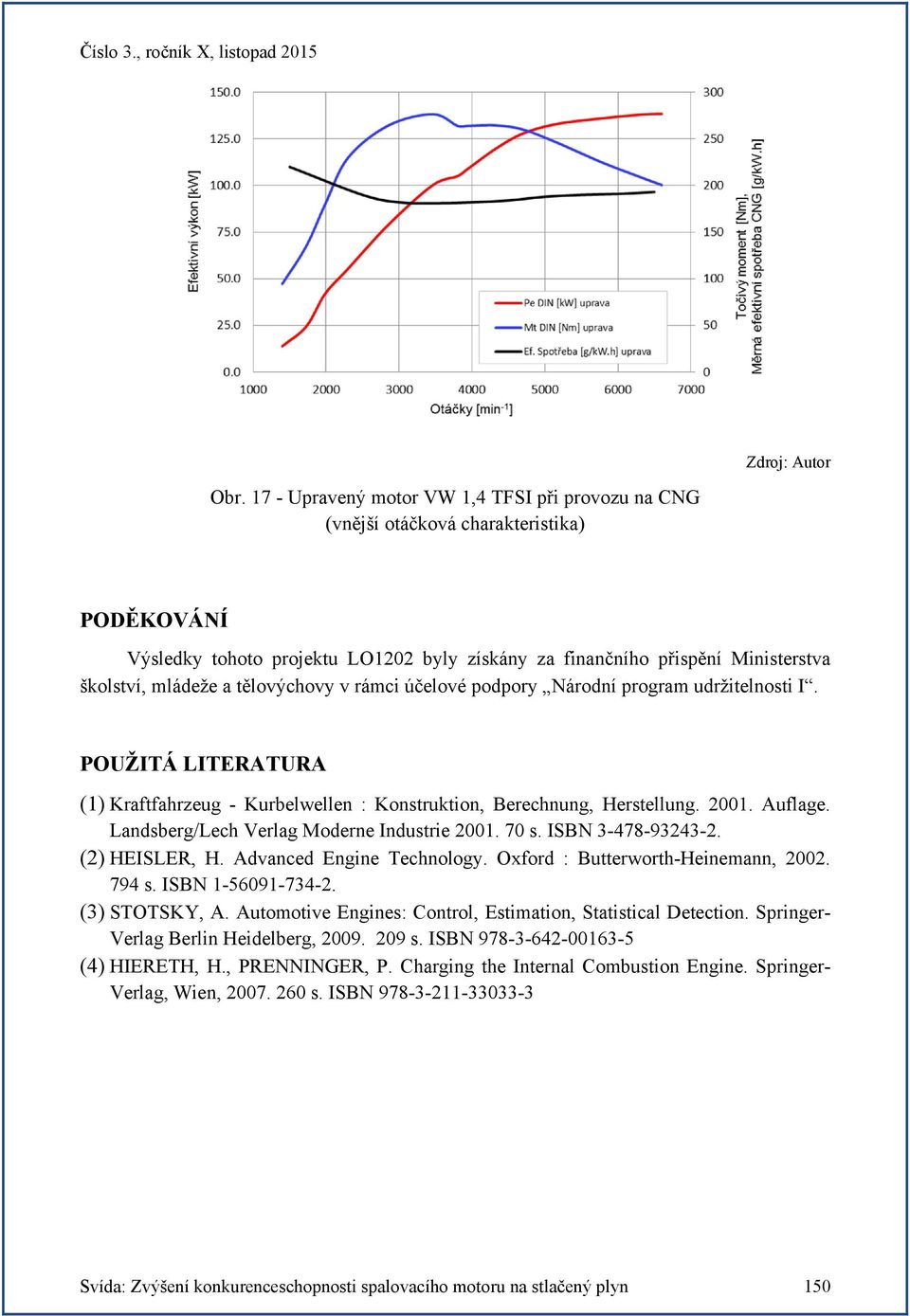 Landsberg/Lech Verlag Moderne Industrie 2001. 70 s. ISBN 3-478-93243-2. (2) HEISLER, H. Advanced Engine Technology. Oxford : Butterworth-Heinemann, 2002. 794 s. ISBN 1-56091-734-2. (3) STOTSKY, A.