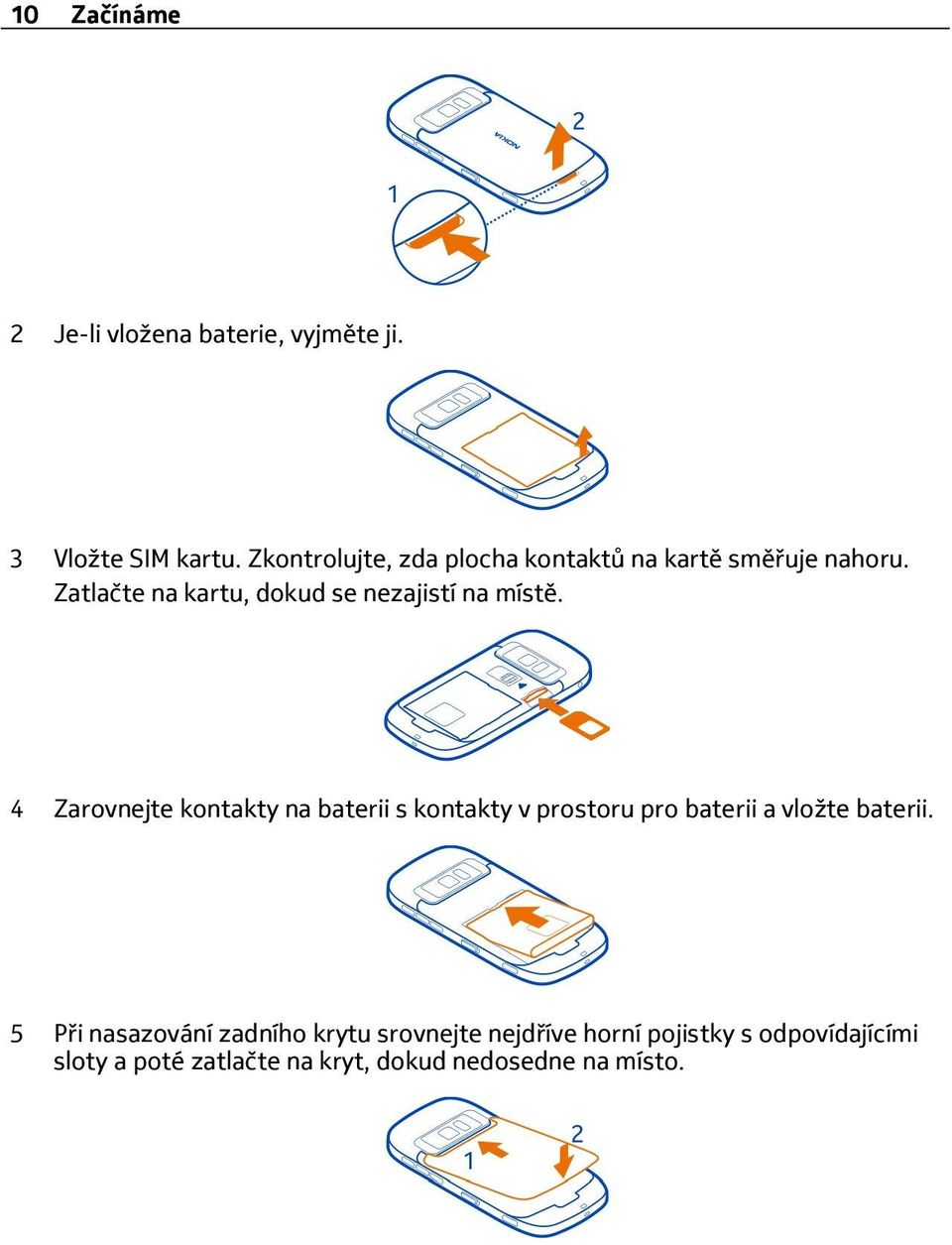 Zatlačte na kartu, dokud se nezajistí na místě.