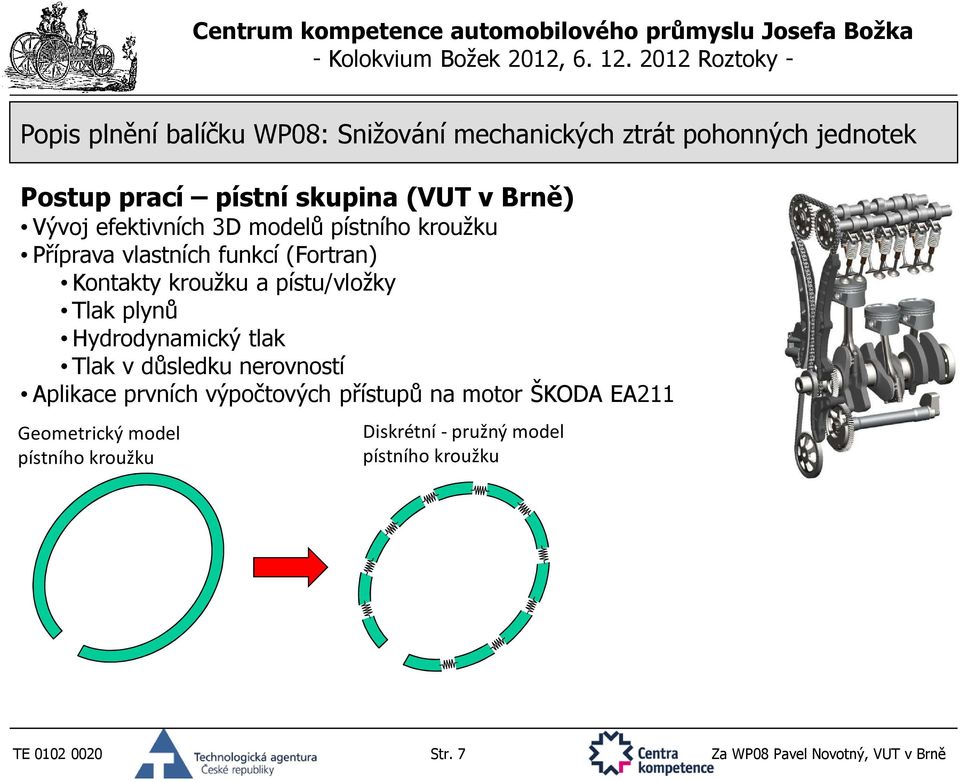důsledku nerovností Aplikace prvních výpočtových přístupů na motor ŠKODA EA211 Geometrický model