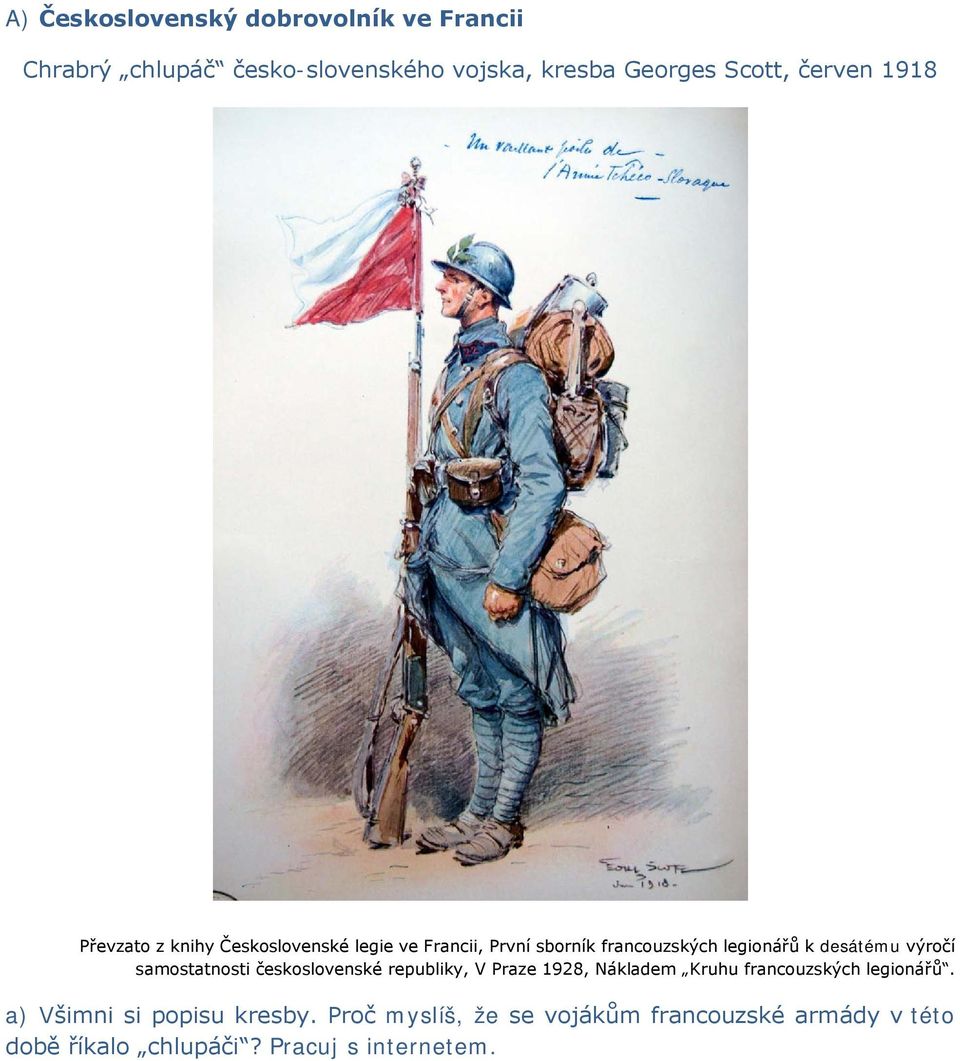 desátému výročí samostatnosti československé republiky, V Praze 1928, Nákladem Kruhu francouzských legionářů.