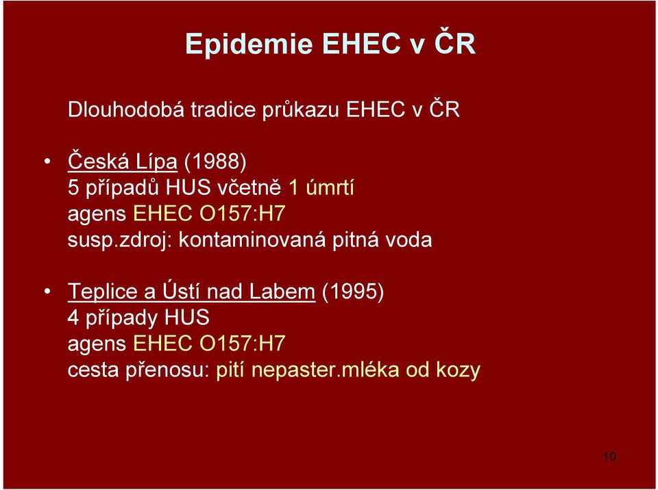 zdroj: kontaminovaná pitná voda Teplice a Ústí nad Labem (1995) 4