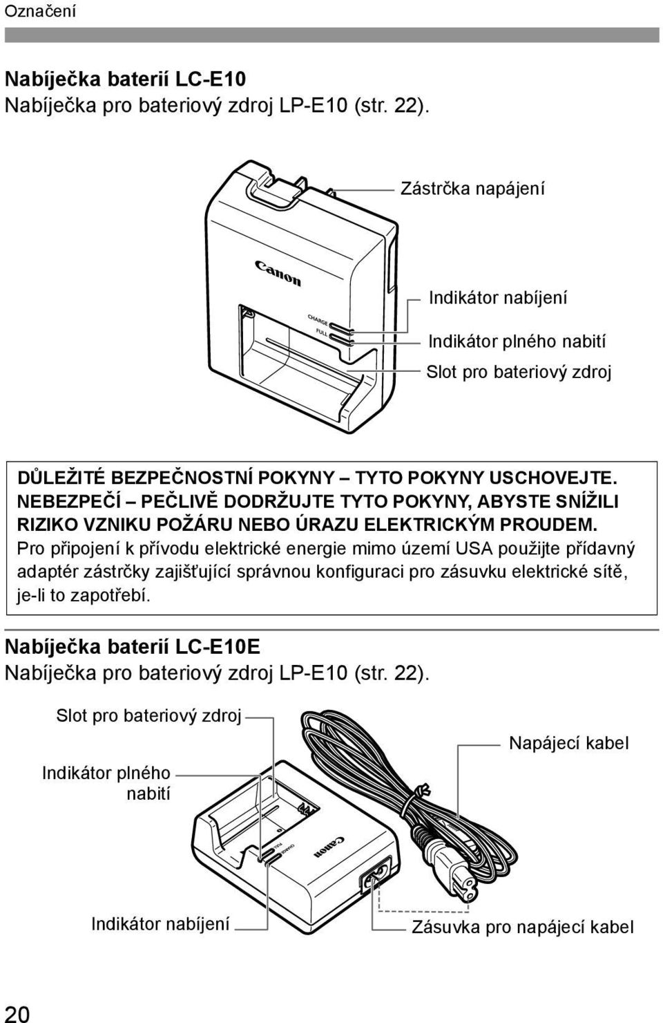 NEBEZPEČÍ PEČLIVĚ DODRŽUJTE TYTO POKYNY, ABYSTE SNÍŽILI RIZIKO VZNIKU POŽÁRU NEBO ÚRAZU ELEKTRICKÝM PROUDEM.