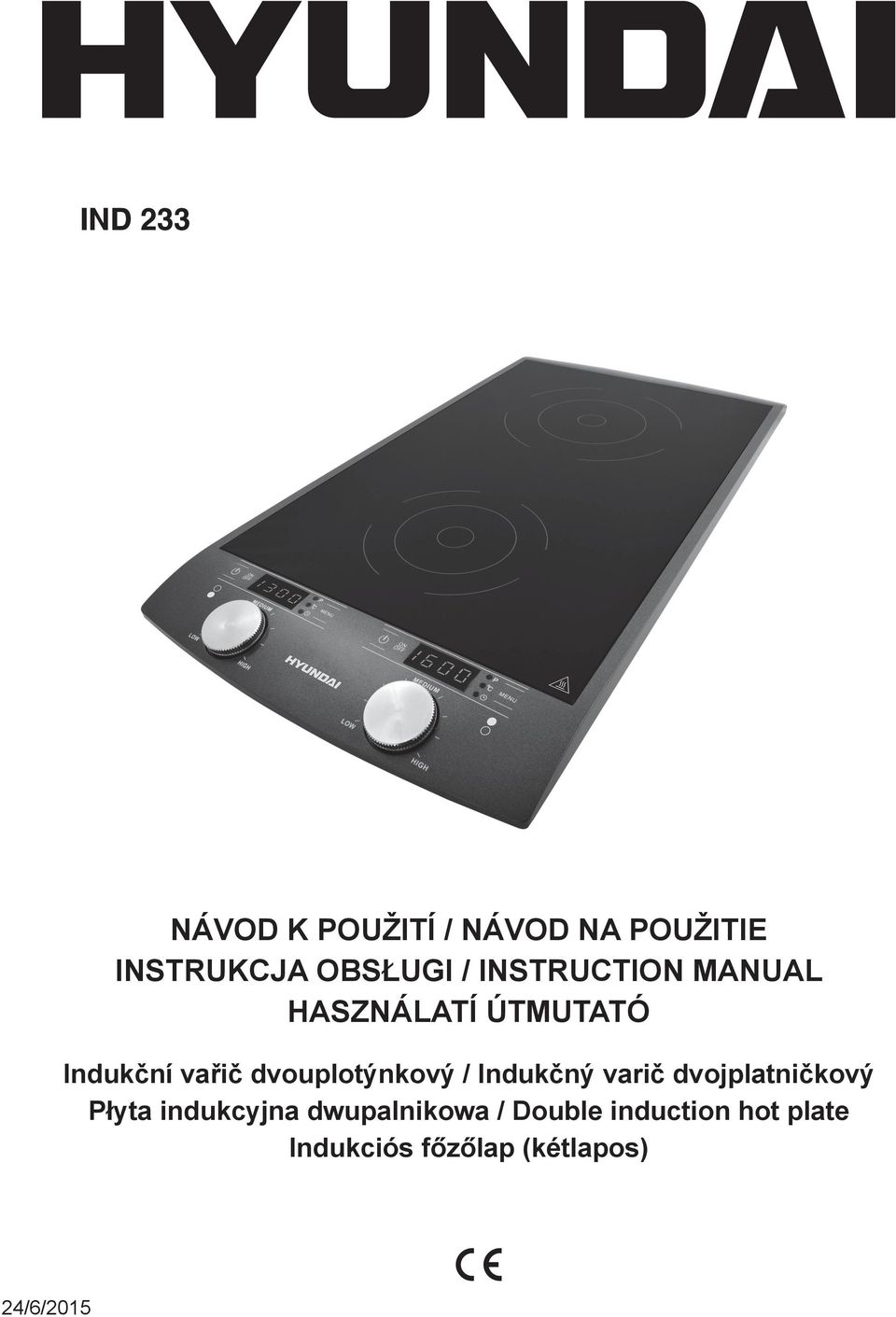 dvouplotýnkový / Indukčný varič dvojplatničkový Płyta indukcyjna