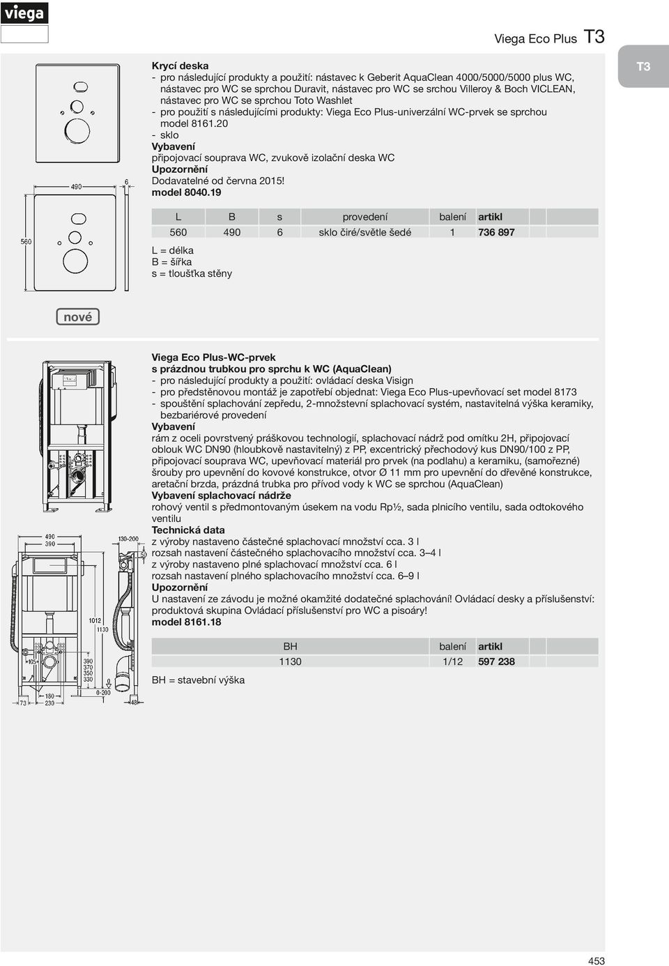 20 -- skl připjvací suprava WC, zvukvě izlační deska WC Upzrnění Ddavatelné d června 205! mdel 8040.