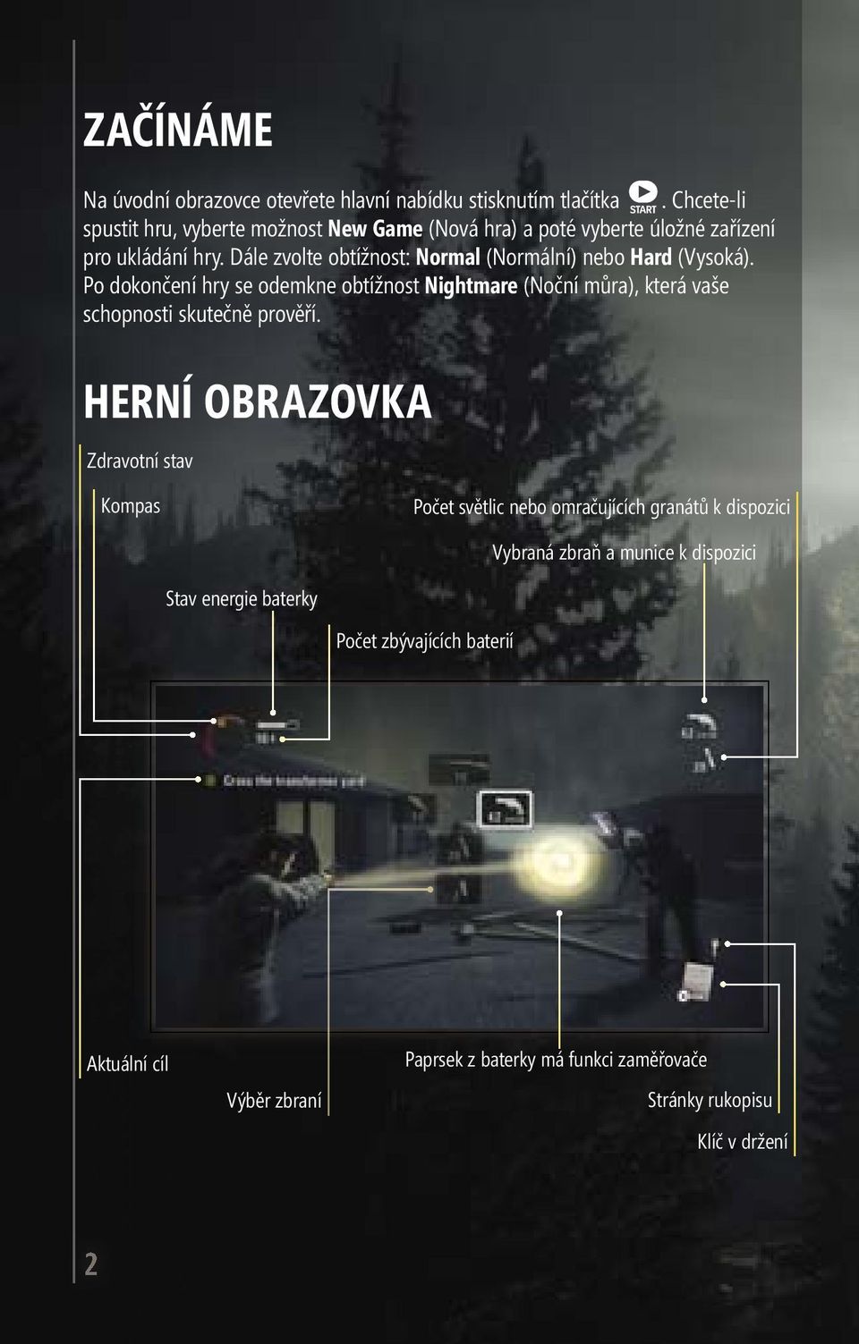 Dále zvolte obtížnost: Normal (Normální) nebo Hard (Vysoká).