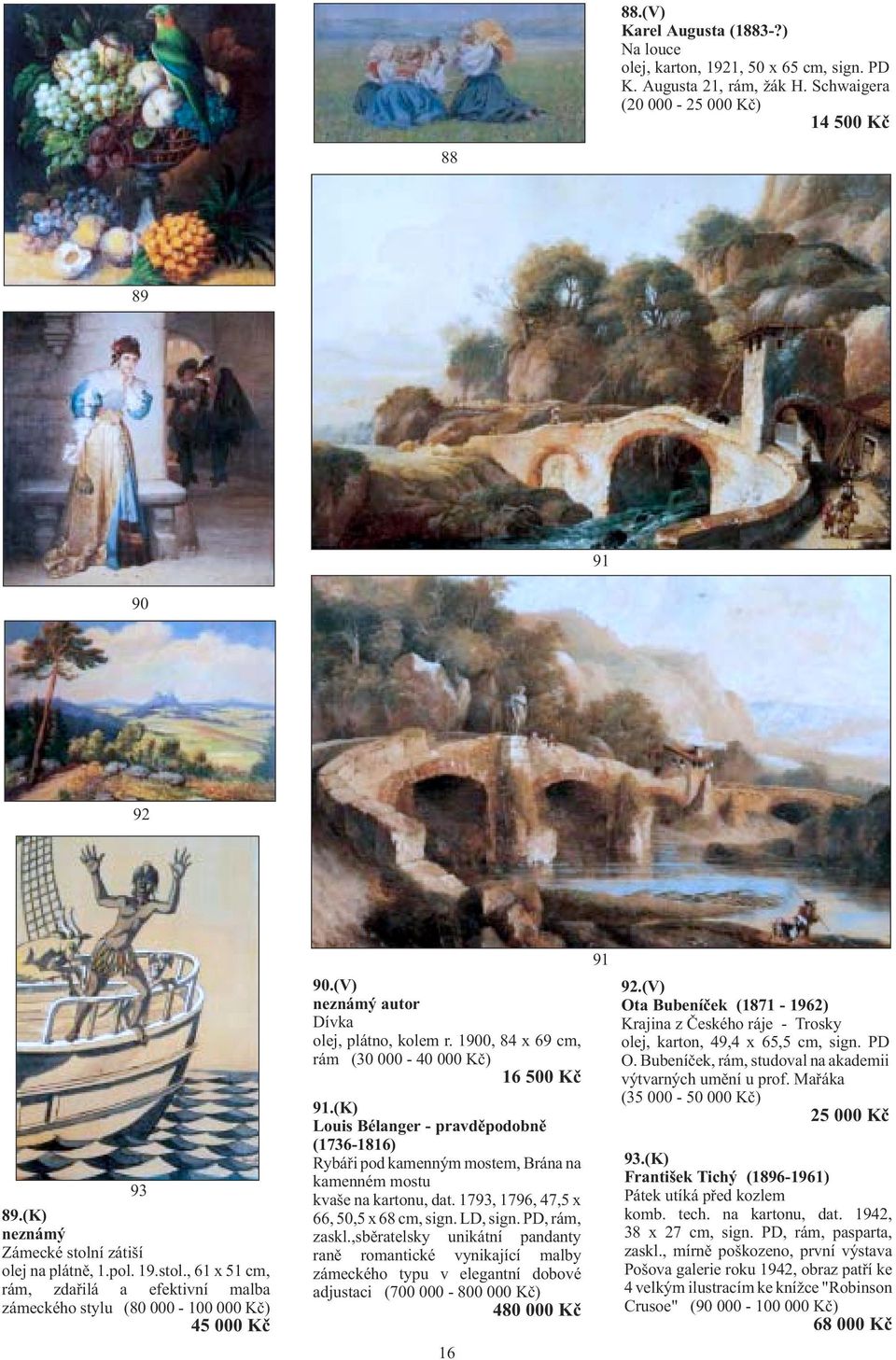 (V) neznámý autor Dívka olej, plátno, kolem r. 1900, 84 x 69 cm, rám (30 000-40 000 Kč) 16 500 Kč 91.