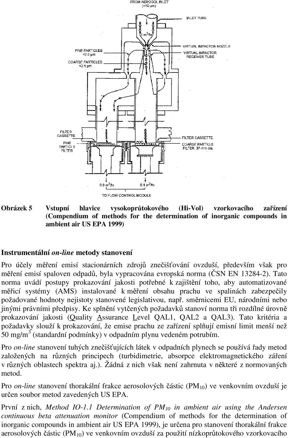 Tato norma uvádí postupy prokazování jakosti potřebné k zajištění toho, aby automatizované měřicí systémy (AMS) instalované k měření obsahu prachu ve spalinách zabezpečily požadované hodnoty