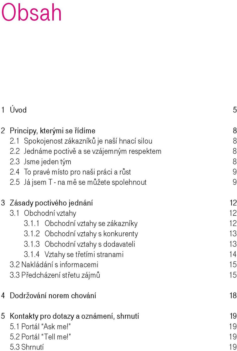 1.1 Obchodní vztahy se zákazníky 12 3.1.2 Obchodní vztahy s konkurenty 13 3.1.3 Obchodní vztahy s dodavateli 13 3.1.4 Vztahy se třetími stranami 14 3.