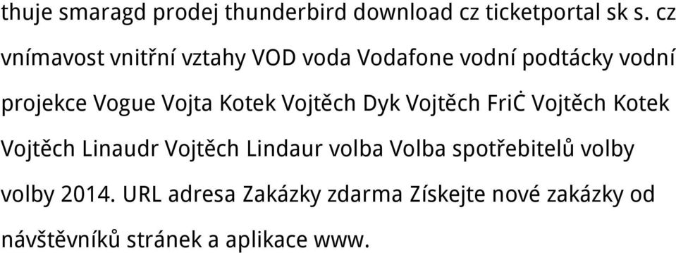 Kotek Vojtěch Dyk Vojtěch Frič Vojtěch Kotek Vojtěch Linaudr Vojtěch Lindaur volba Volba
