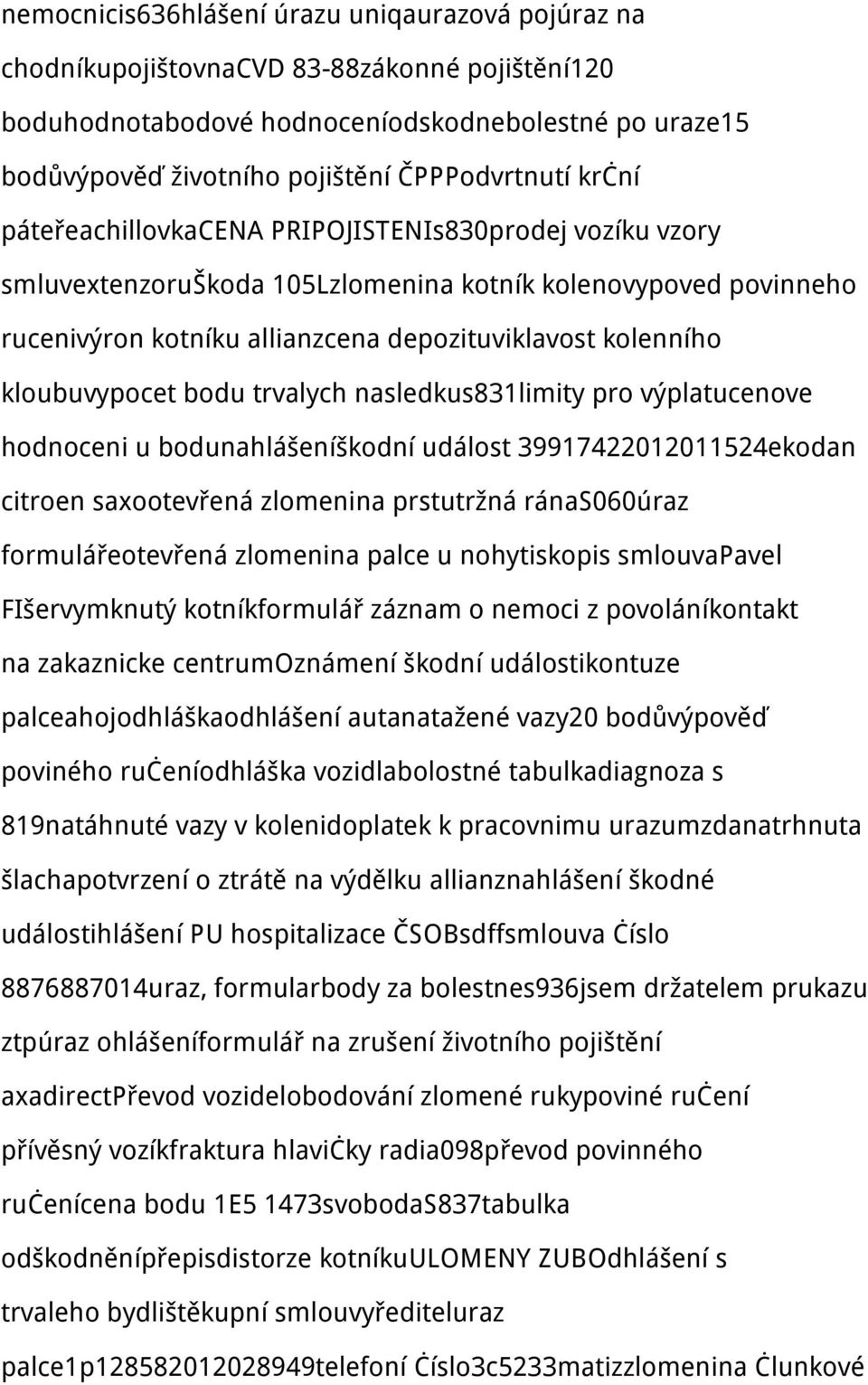 kloubuvypocet bodu trvalych nasledkus831limity pro výplatucenove hodnoceni u bodunahlášeníškodní událost 39917422012011524ekodan citroen saxootevřená zlomenina prstutržná ránas060úraz