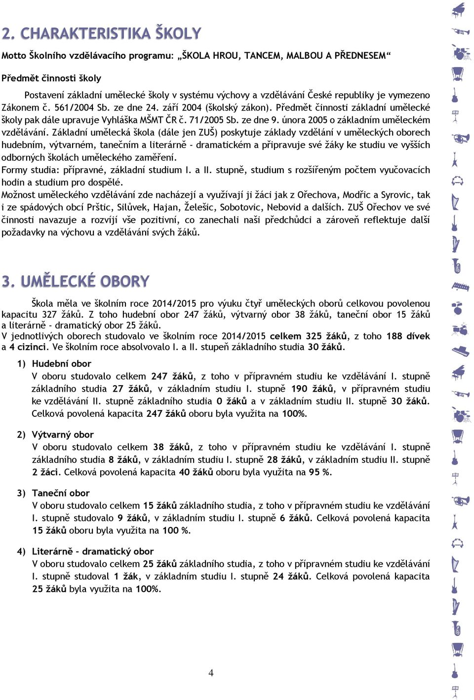 února 2005 o základním uměleckém vzdělávání.