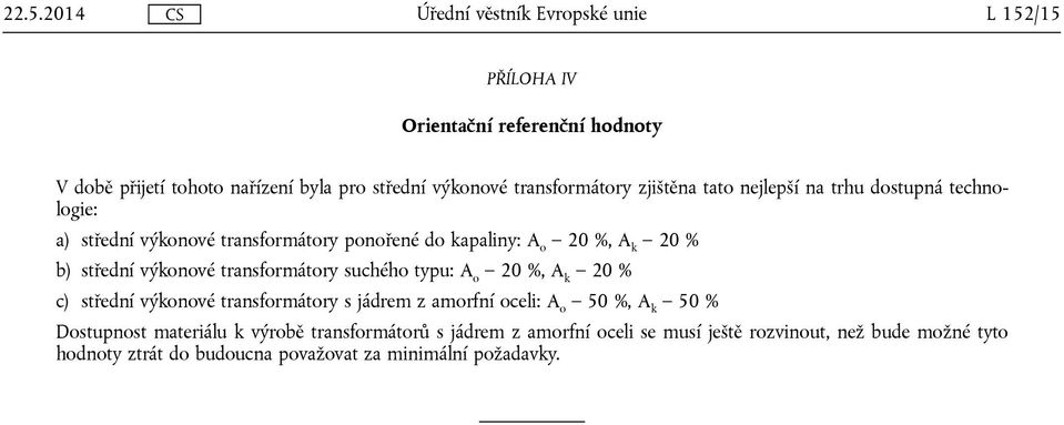 transformátory suchého typu: A o 20 %, A k 20 % c) střední výkonové transformátory s jádrem z amorfní oceli: A o 50 %, A k 50 % Dostupnost